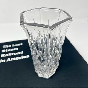 Vintage Gorham Full Lead Crystal Lady Anne Vase West Germany Hexagonal Top